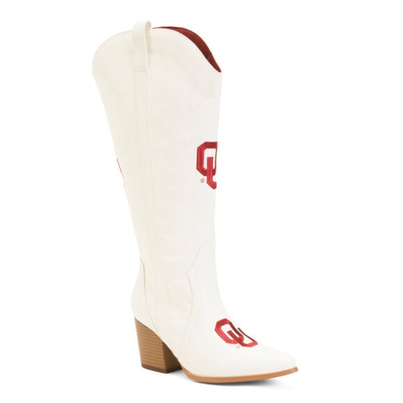 VACCARI BOOTS White Oklahoma Blair Tall Heeled Western Boots - Picture 1 of 2